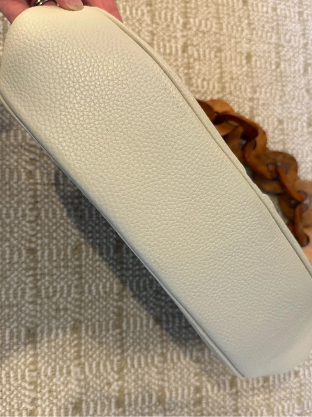 Cult Gaia Anna Cream Leather Shoulder Bag - Picture 5 of 7